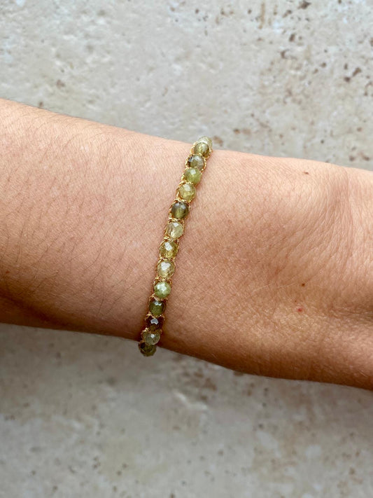 Bracelet Bali Olivine Péridot "Confiance"