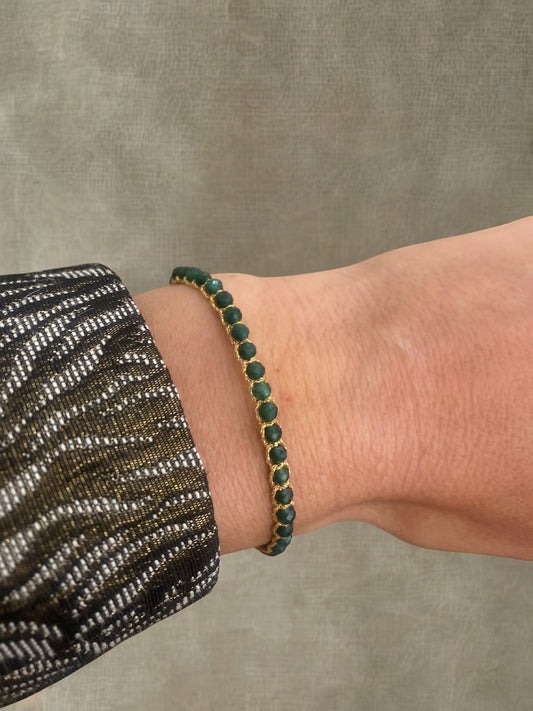 Bracelet Bali Spinelle Verte "Anti-stress"
