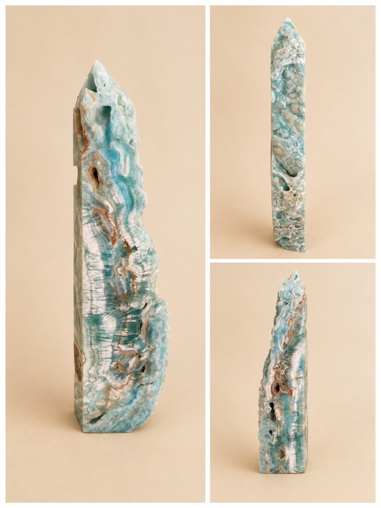 Magnifique Aragonite bleue