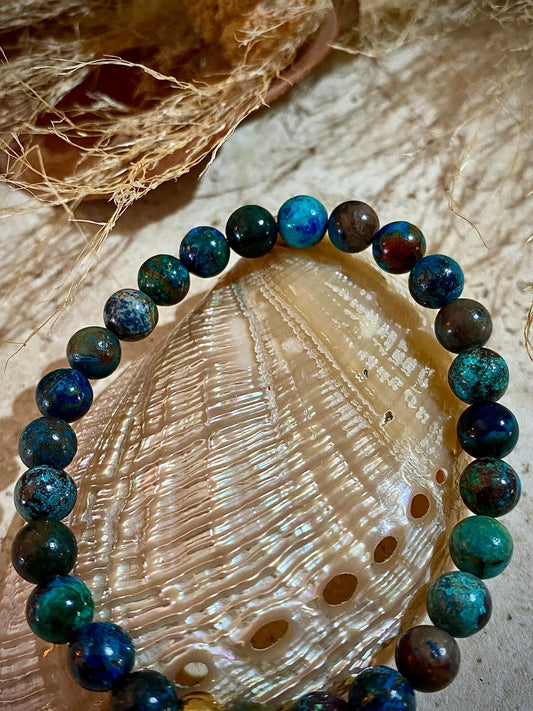 Bracelet pierres naturelles Azurite "Positivité"