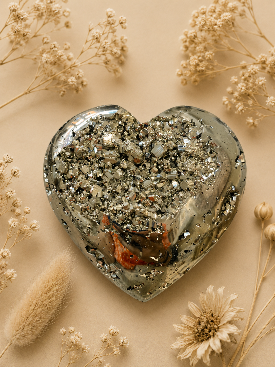 Magnifique coeur en Pyrite provenance du Pérou