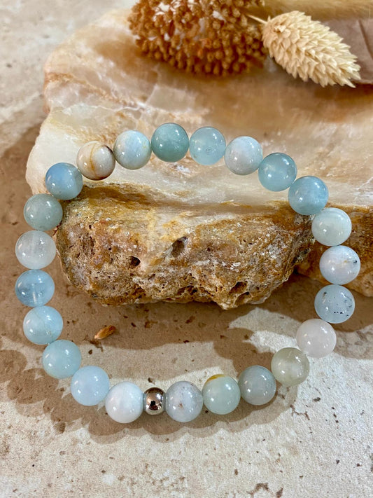 Bracelet sur mesure lithothérapie en pierre naturelle personnalisé