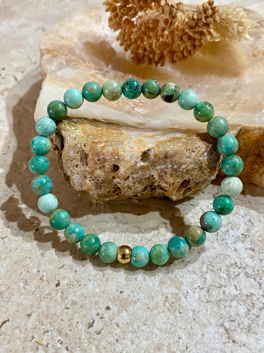 Bracelet pierres naturelles Turquoise Pérou "Protection"