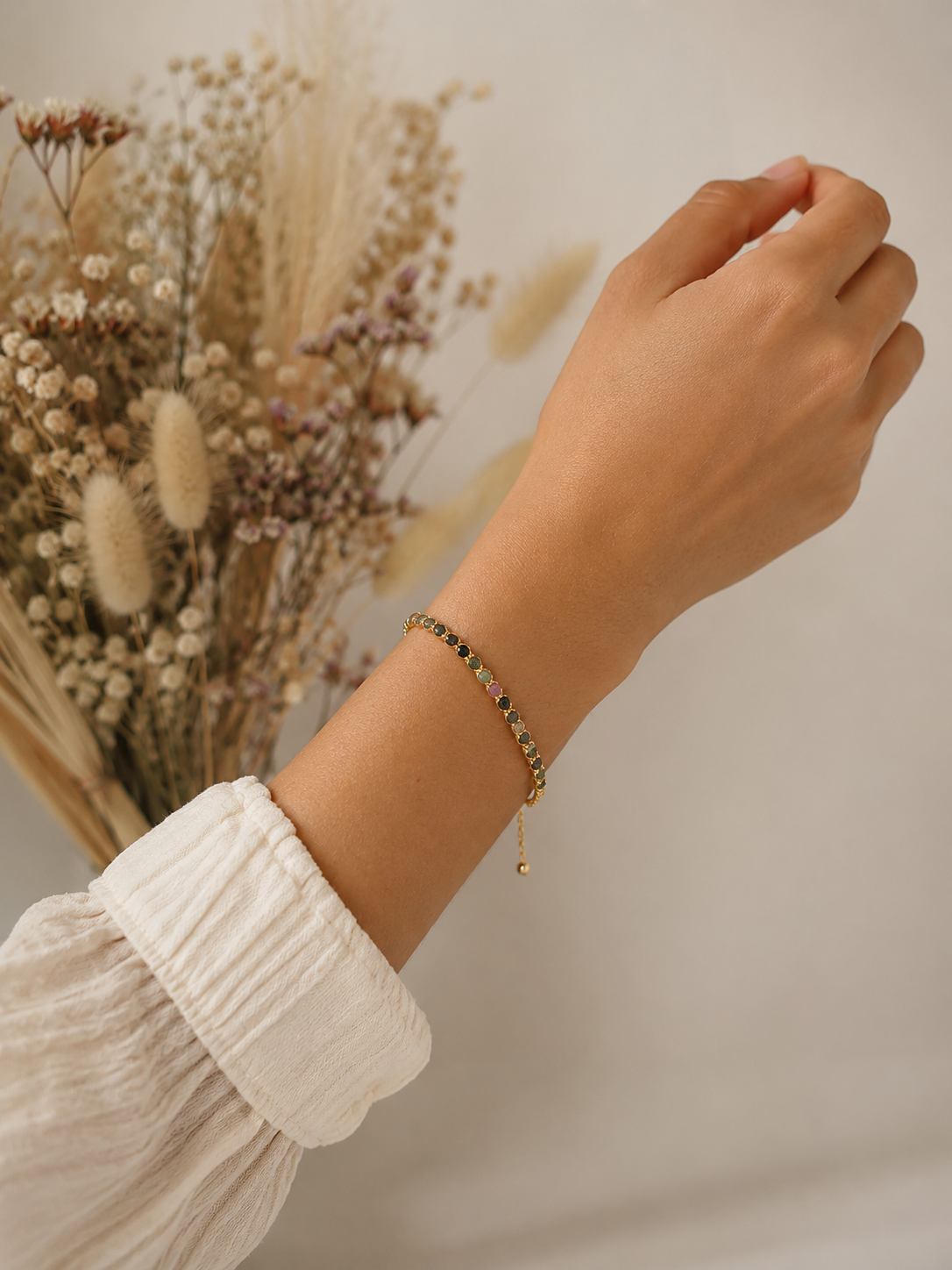 Bracelet Bali Tourmaline "Protection"