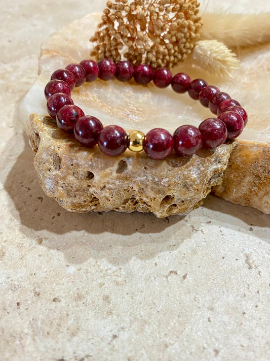 Bracelet pierres naturelles Rubis