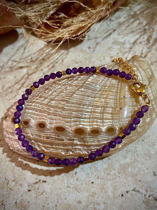 Bracelet fin en Améthyste "Sommeil"