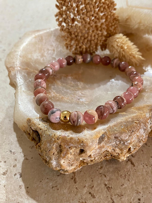 Bracelet pierres naturelles Rhodochrosite