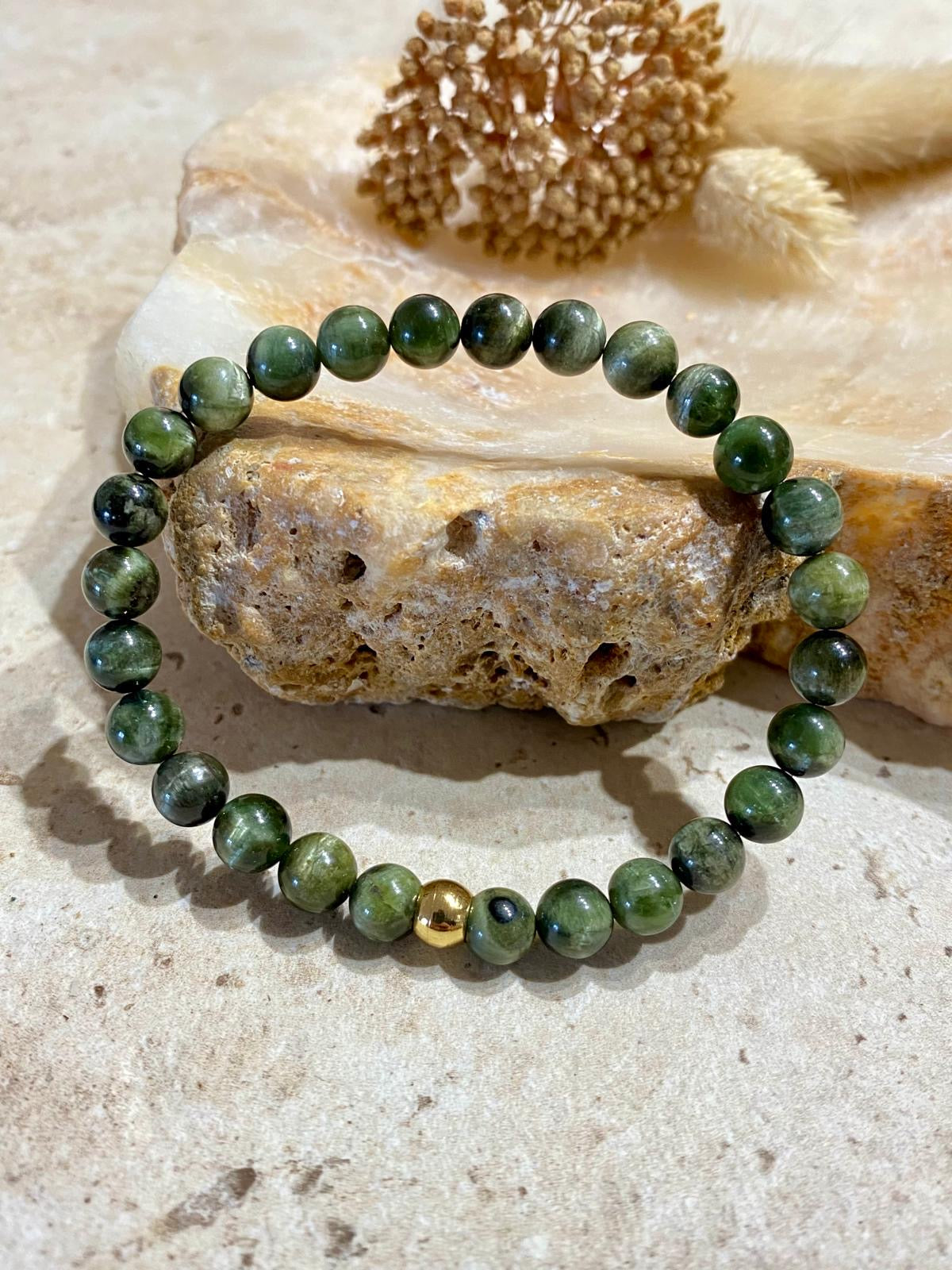 Bracelet pierres naturelles Tourmaline Verte