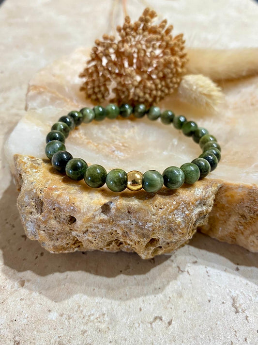 Bracelet pierres naturelles Tourmaline Verte