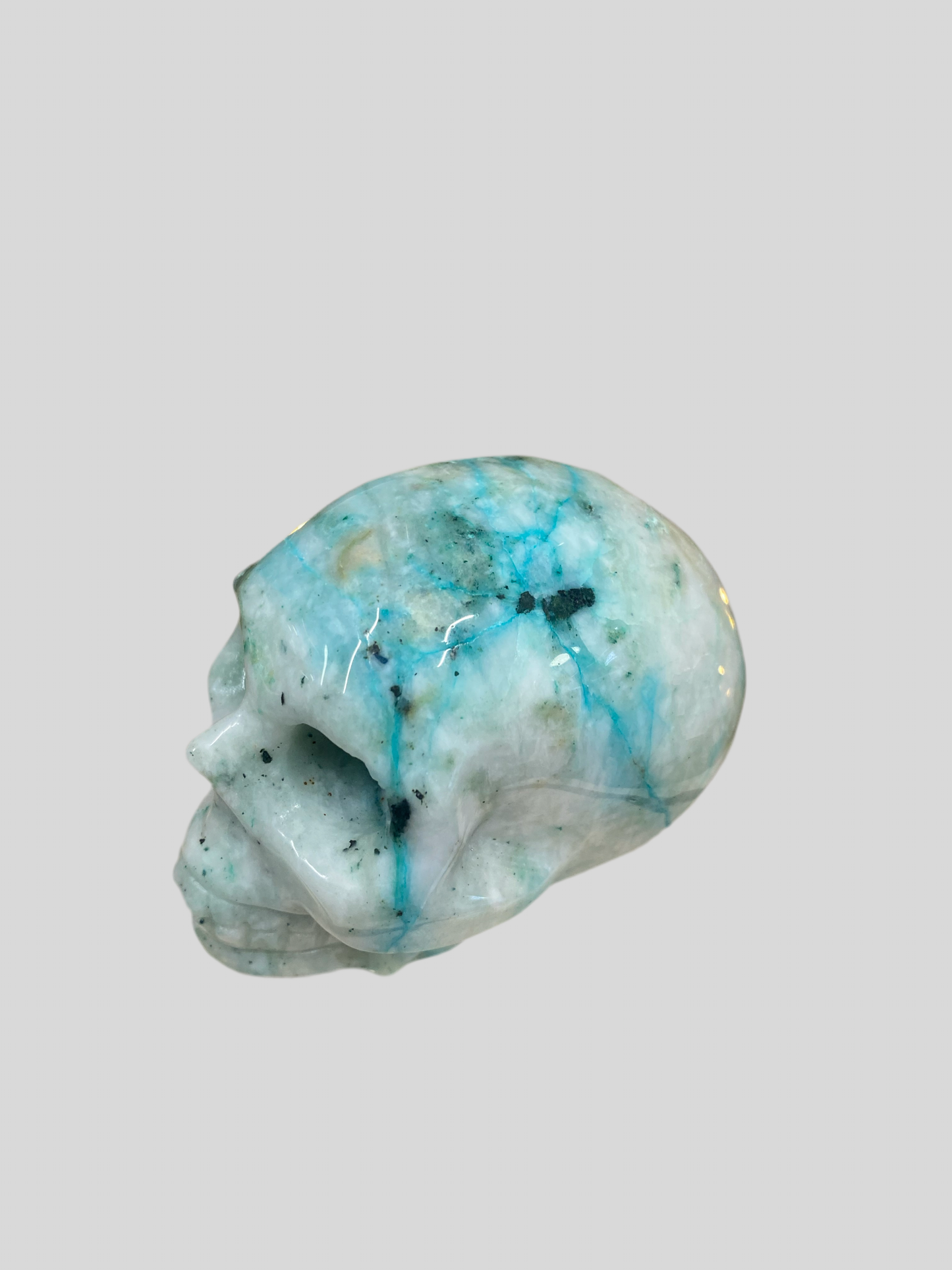 Crâne en Hémimorphite provenance Mexique