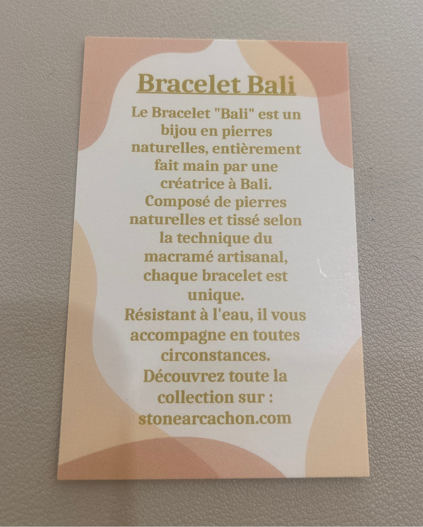 Bracelet Bali pierres naturelles Spinelle Verte (fil de soie)