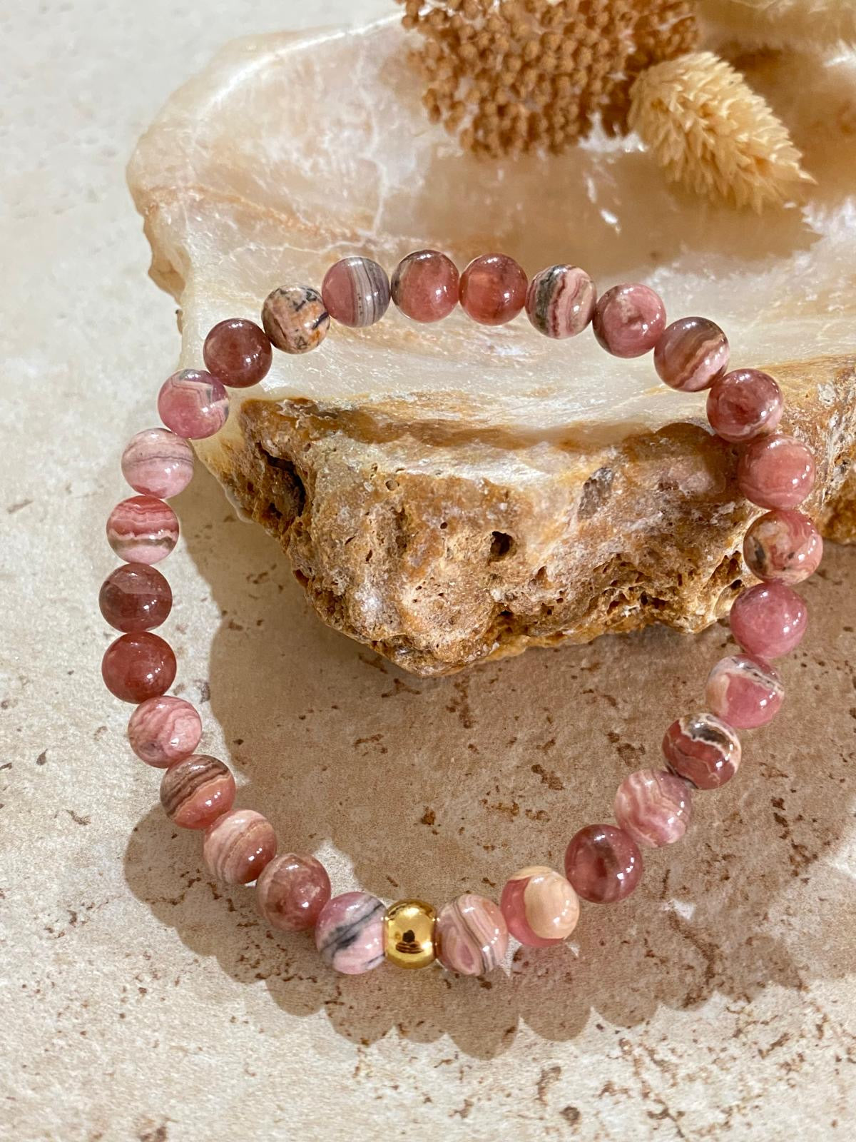 Bracelet pierres naturelles Rhodochrosite