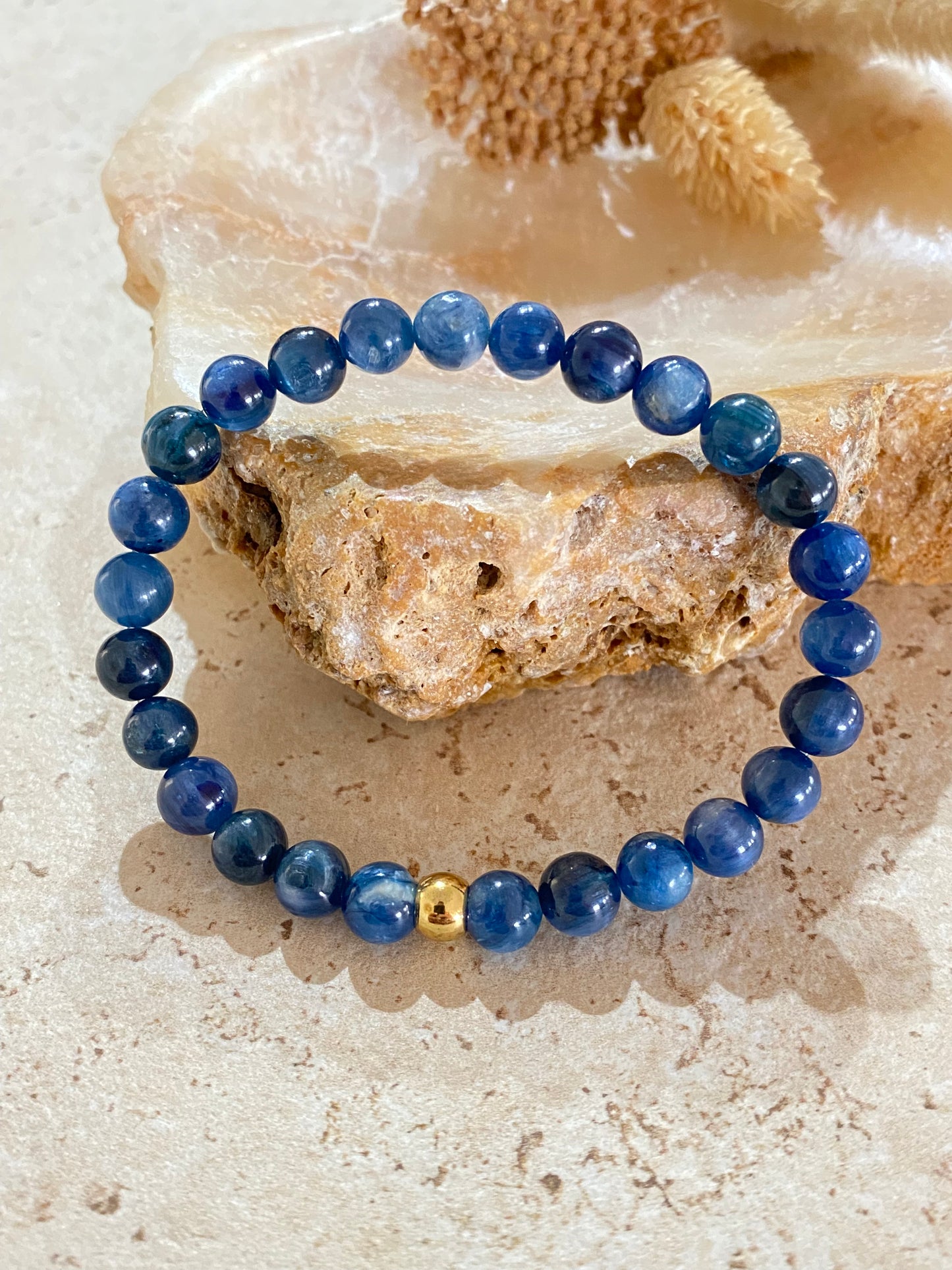 Bracelet pierres naturelles Cyanite