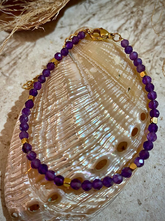 Bracelet fin en Améthyste "Sommeil"