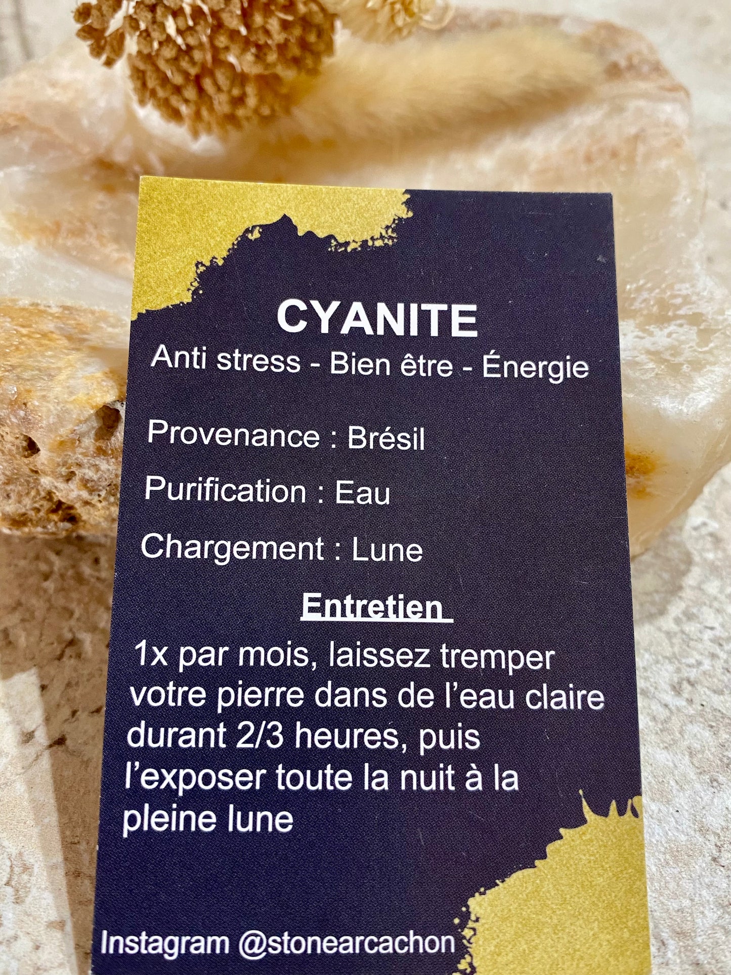 Bracelet pierres naturelles Cyanite