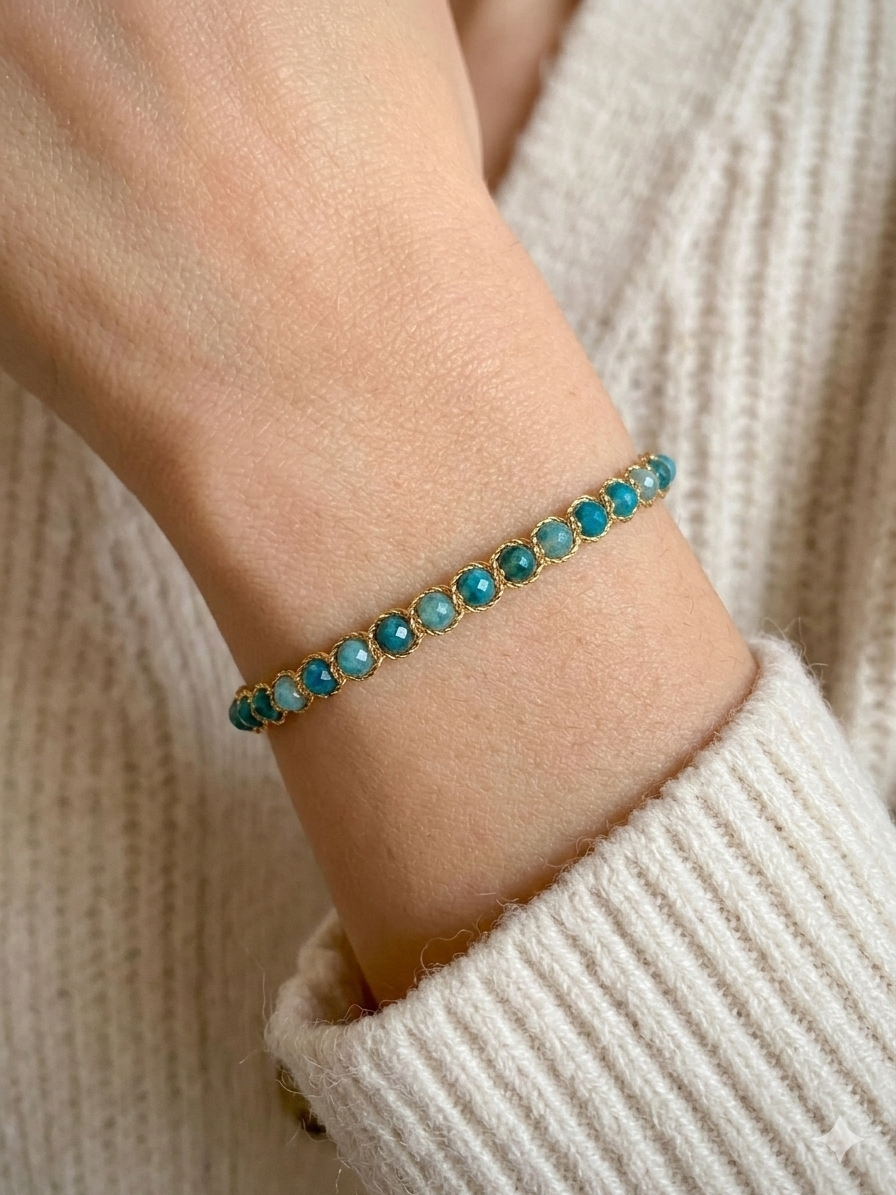 Bracelet Bali Apatite Bleue "Energie et communication"