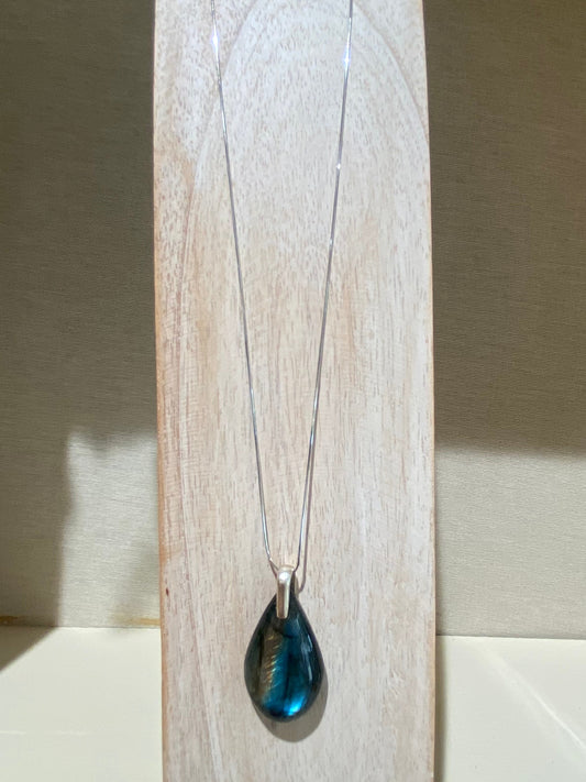 Collier avec chaine en argent 925 Labradorite
