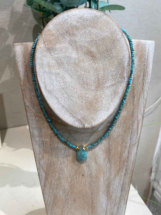 Collier Amazonite et Turquoise