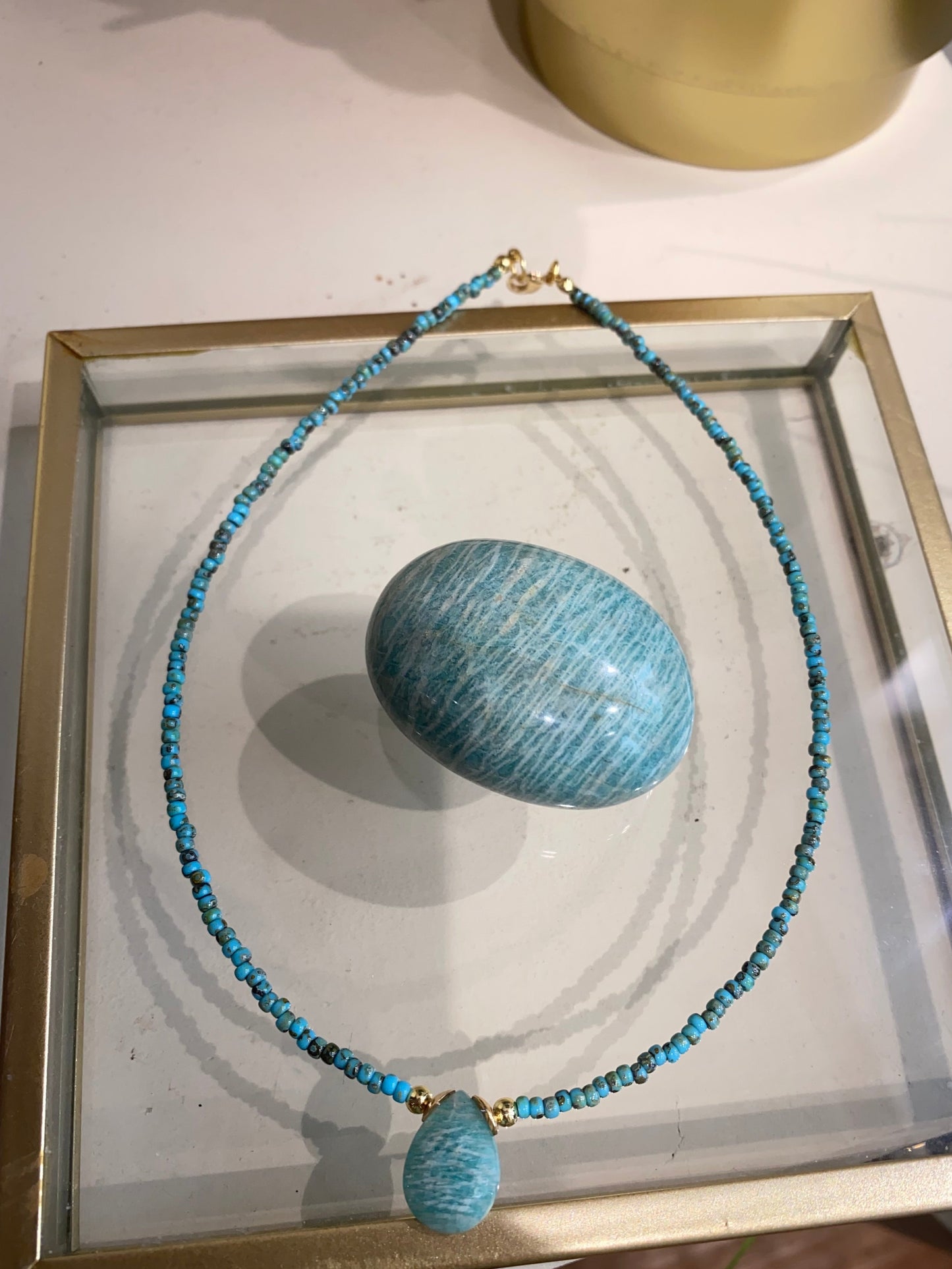 Collier Amazonite et Turquoise