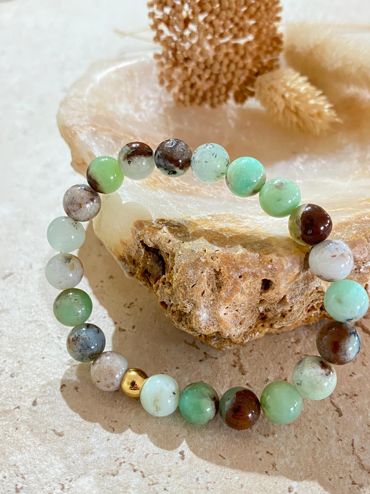 Bracelet pierres naturelles Chrysoprase