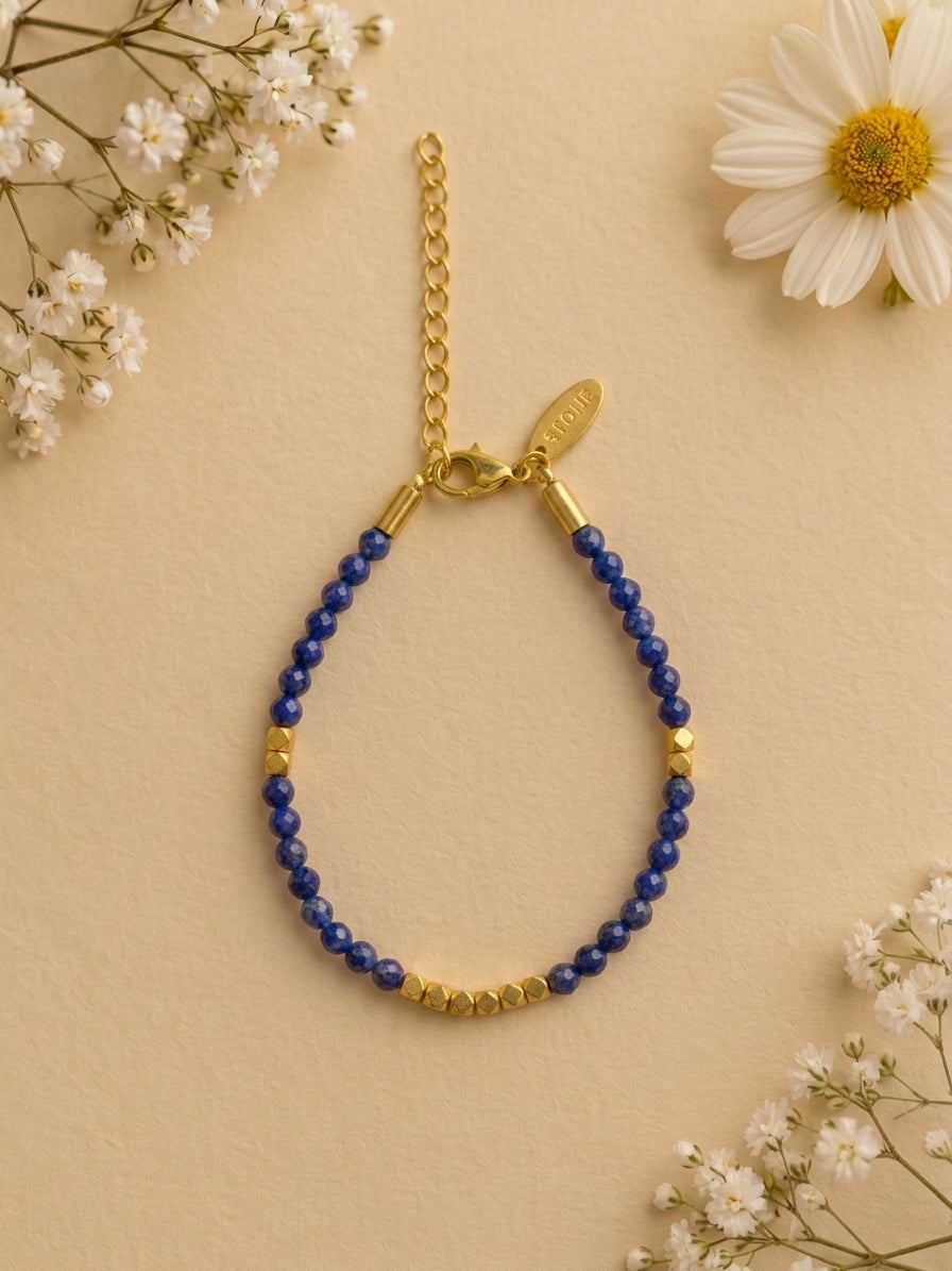 lapis lazuli bracelet réglable
