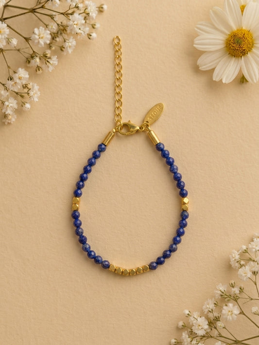 lapis lazuli bracelet réglable