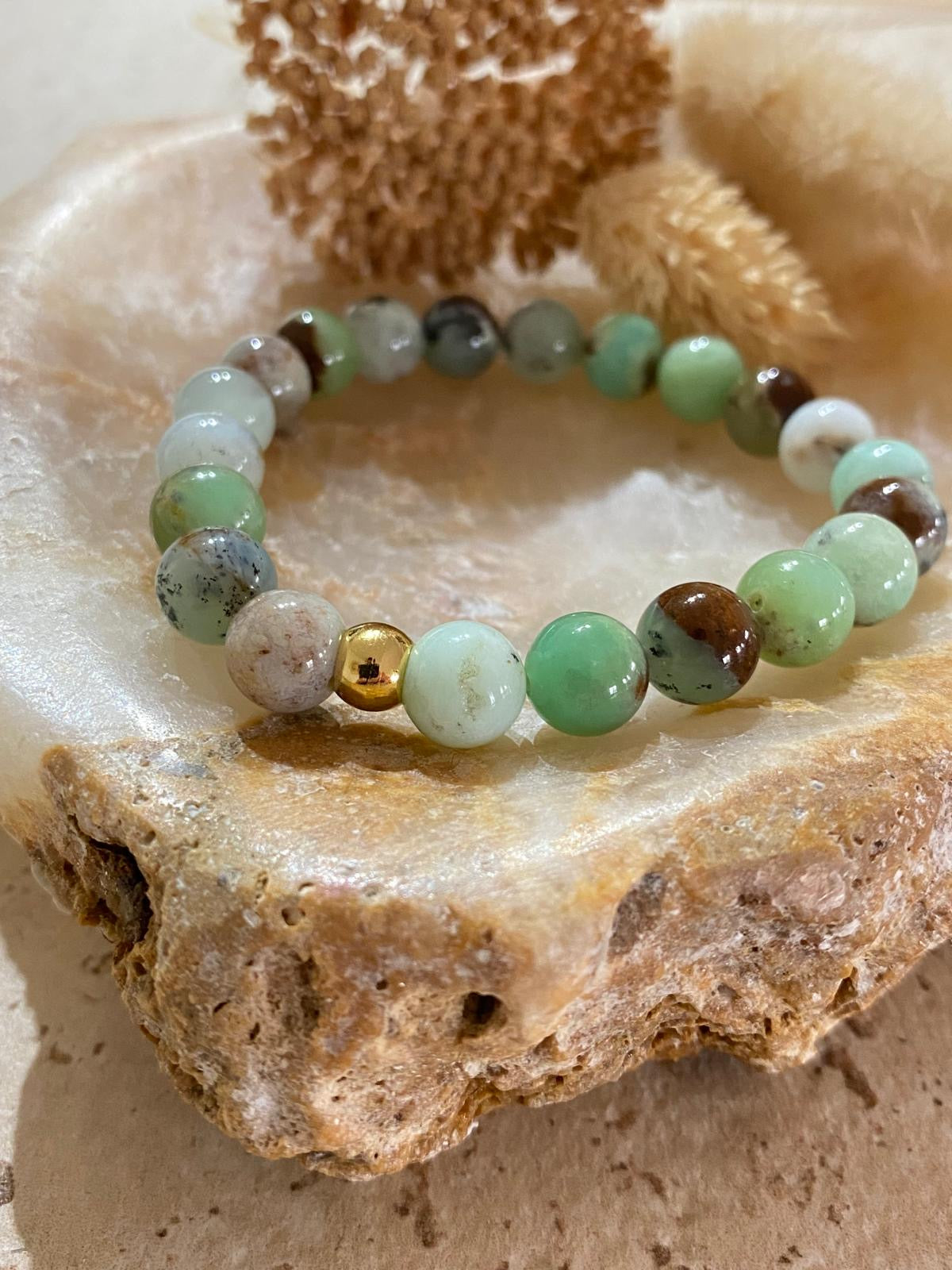 Bracelet pierres naturelles Chrysoprase