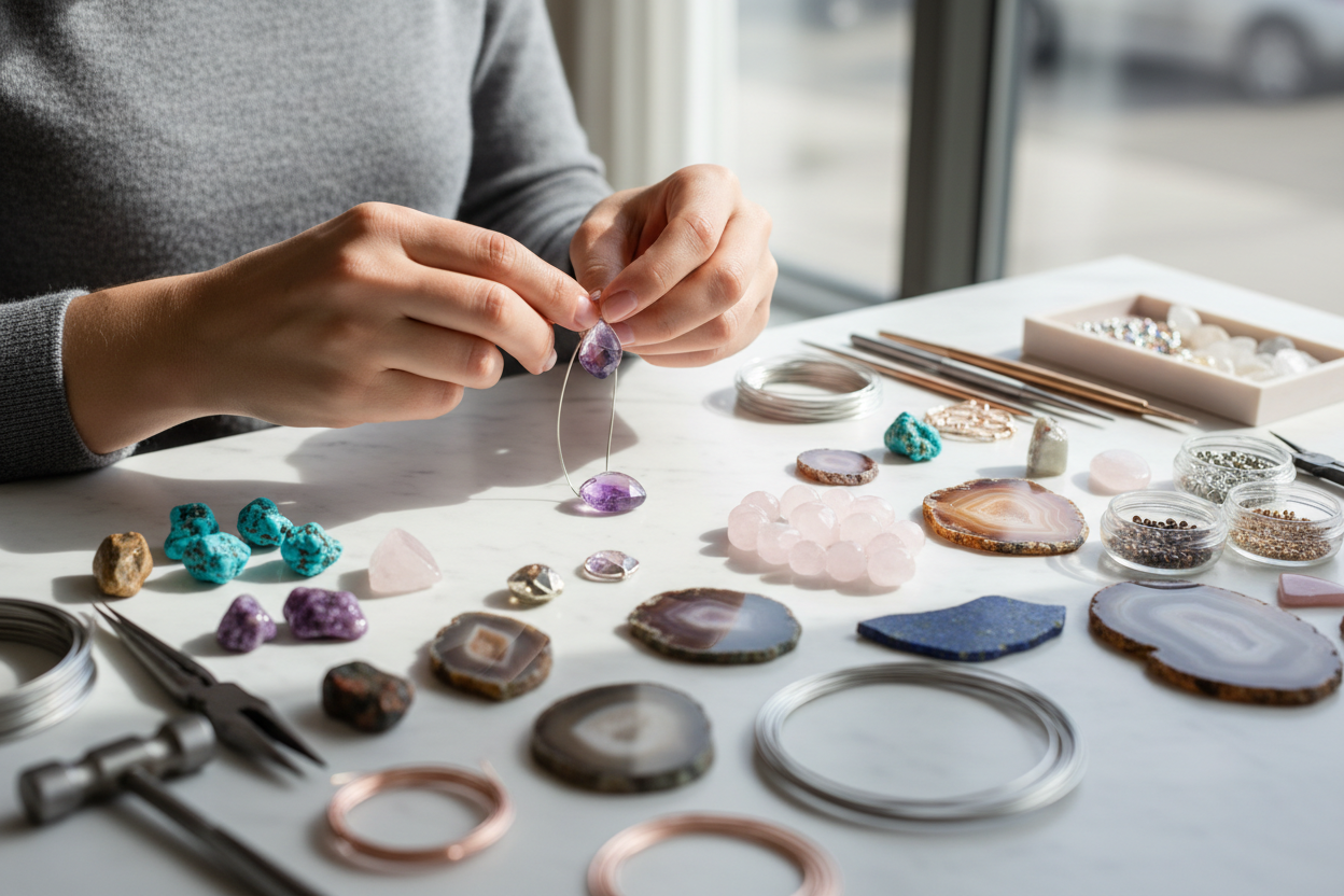 fabrication bijou en pierre naturelle